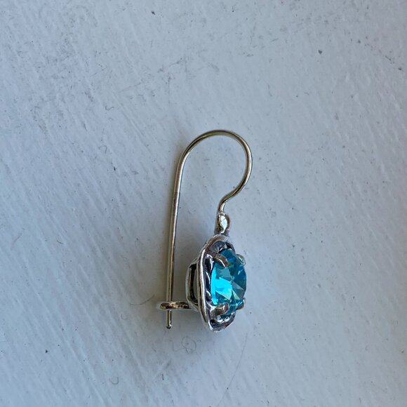 Nice Noa Zuman Sterling Silver 925 Dangle Earrings with Blue Quartz. Brand New - Picture 4 of 7